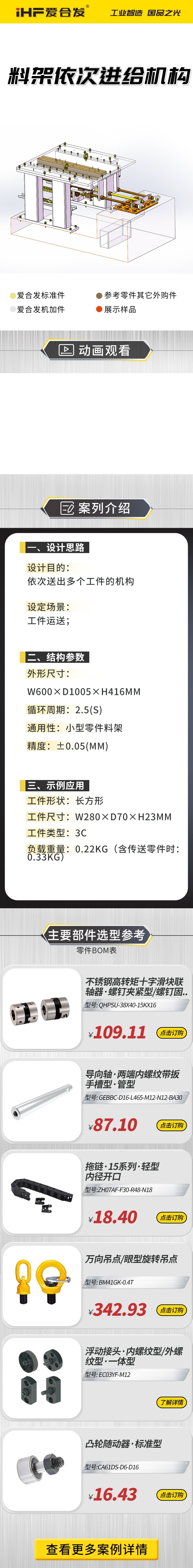 愛合發(fā)案例剖析：料雜架依次進給機構！